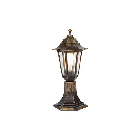QAZQA Palo da giardino new haven - Classico - Vetro,Plastico - Oro/Ottone - Tondo Max. 1 x Watt