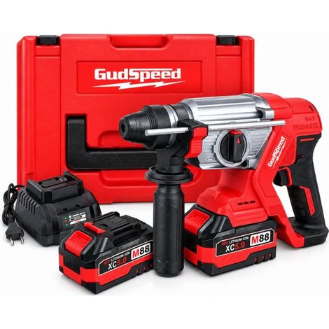 Trapano Martello Tassellatore SDS-PLUS Motore Brushless 4,5J 2 Batterie 88V 5Ah
