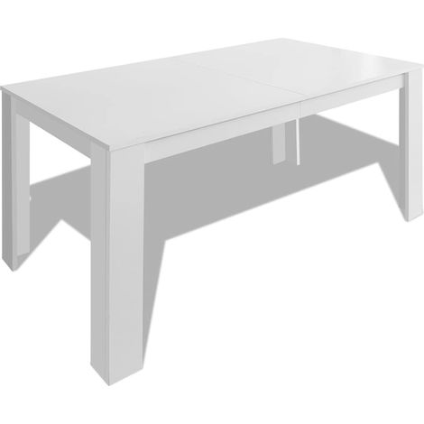 Maison Exclusive - Esstisch 140x80x75 cm Weiß (1/5)