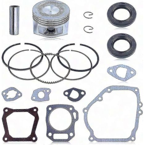 Kit de segments de piston 68 mm avec piston, joint d'huile, joint de culasse, axe de piston et clips pour moteurs 5,5 L (GX160, GX120, GX200, GX240, GX270) (1/5)