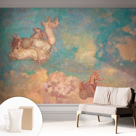 Papier peint intissé mural avec imprimé motifs décoratifs - style contemporain - Colle incluse gratuite Pégases célestes 312x219 cm (1/5)