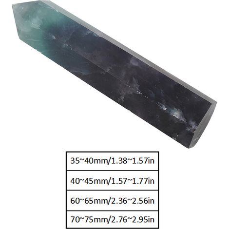 Baguette Hexagonale Naturelle Fluorite Quartz Wand for Decoration (60-65mm) Modèle de Collection Purification Énergie Unique (1/5)