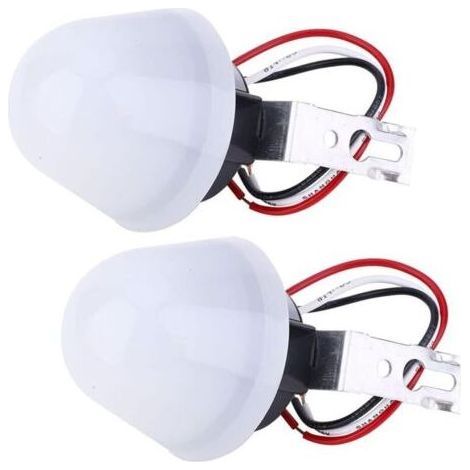 2 unidades de interruptor fotoeléctrico de 12 V CC y 10 A, sensor de célula fotoeléctrica, interruptor automático de encendido/apagado para alumbrado público, interruptor con sensor de control fotoelé (1/5)