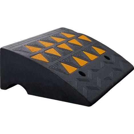 Rampe de trottoir, capacité de charge élevée, construction en caoutchouc durable, 2pcs 19.3x14.6x6.0in (1/2)