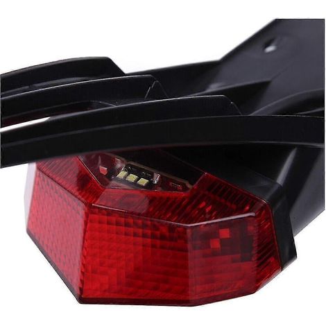 Feu arrière LED 12 V WD neuf pour motos tout-terrain, éclairage de plaque d'immatriculation gris. (1/5)