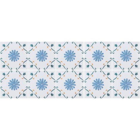 Jeffergarden Papier peint décoratif imperméable antidérapant, autocollant mural pour sol, décoration de la maison, 20x20cm, 10 pièces (1/5)