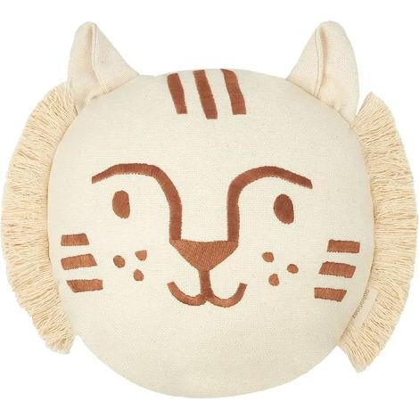 Nobodinoz Kinderkopfkissen, Babykissen - Tigergesicht, 35 x 30 cm (1/2)