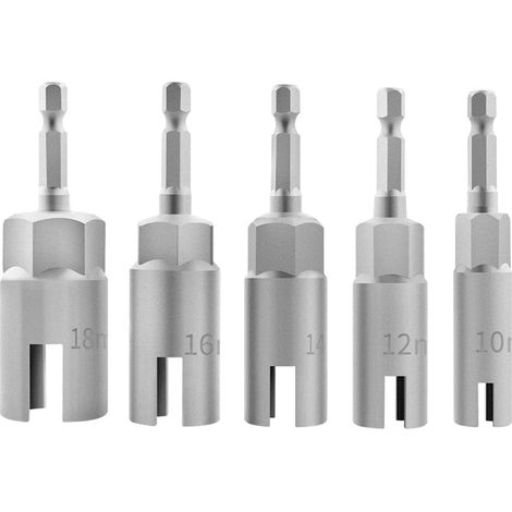 Lot de 5 clés à douille papillon en acier inoxydable pour une installation facile et une fixation sécurisée avec manchons à code couleur (1/5)