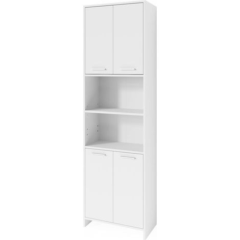 Meuble salle de bain Maris, Blanc, 56.1x190cm Armoire de toilette, Vicco