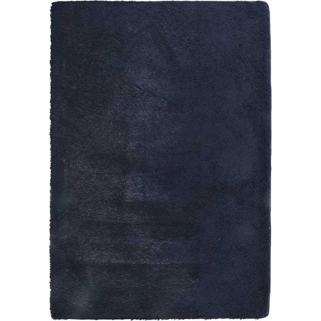Maison Exclusive - Alfombra de pelo largo NAVARRA azul marino 200