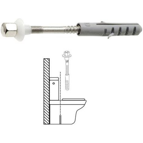 Festes Sanitär-Kit Wc 6x80 mm. Rostfrei (2 Stück) (1/2)