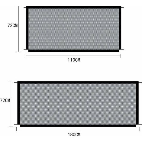 VURAHOME - Magic Pet Door Pliant Portable Chien Isolation Filet Rétractable Bébé Sécurité Porte Convient pour Escalier Allée Chambre Porte Grand 180  72 cm (Crochet Fort) (1/3)