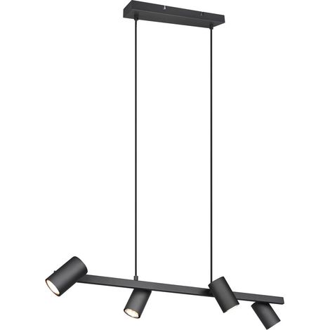 Suspension à 4 spots orientables GU10 noire VANTOS Trio 4x35 W (1/5)