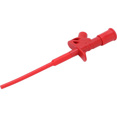 Pince de test flexible J.30021, aiguille de ponction en acier inoxydable, clip de sécurité rapide avec douille 4mm, pour réparation électronique rouge (1/5)