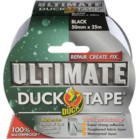 Shurtape Duck Tape® Ultimate 50mm x 25m Black - Heavy-Duty Multi-Purpose Adhesive Tape
