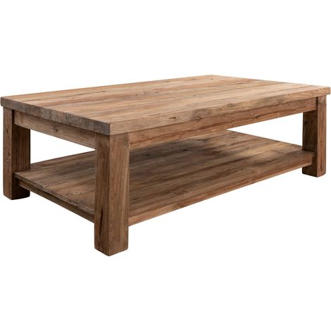 Table basse 130x75 Teck brut Teck naturel BASSANO 139 (1/4)