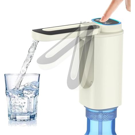Filiyano-Distributeur d'eau portable pour bonbonne de 5 gallons, pompe à eau électrique rechargeable pour bidon de 5 gallons, pliable (1/5)