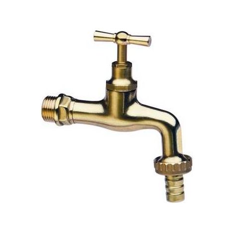 RUBINETTO PORTAGOMMA IN OTTONE LUCIDATO Misura: 1/2" (DN 15)
