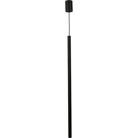Lampe à suspendre noire métal cylindre G9 étroit