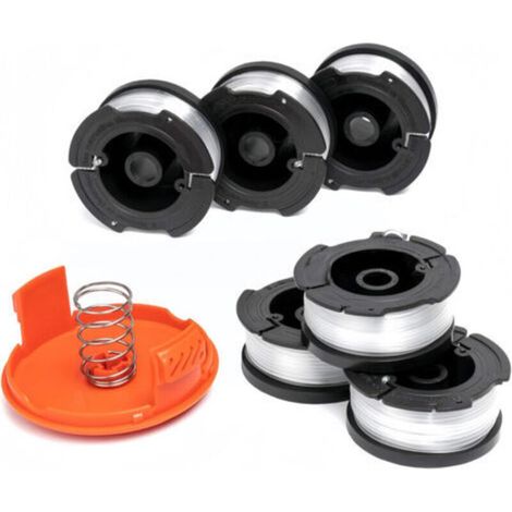 7 pièces AF-100-3ZP Spool Line&Cap With Spring Quality Durable New Replacement Parts for Black & Decker
