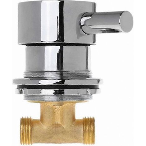 Mitigeur thermostatique de douche avec 2 entrées et 1 sortie pour le réglage de l'eau chaude et froide, raccord G1/2 pouce (1/5)