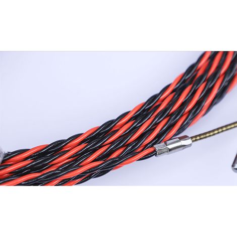 Tire-câble flexible à tête plate de grand diamètre et à 3 brins, pour électricien, 15 m / 49,2 pi (1/2)