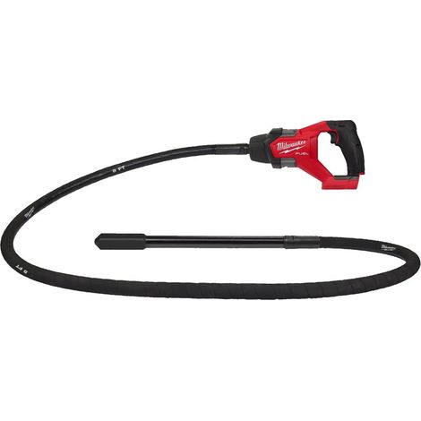 Vibrador de hormigón de aguja M18 FUEL™, manguera de 2,4m, aguja cuadrada de 25mm, 10.800vpm. Se suministra en versión cero, sin (1/4)