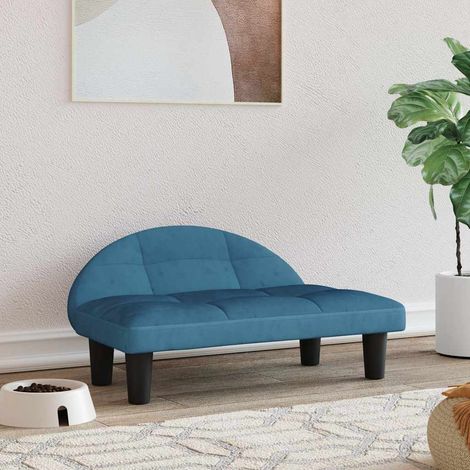 vidaXL Cama para perros de terciopelo azul 70x52x30 cm (1/5)