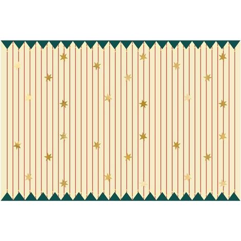 Tovaglia di carta a righe con stelle 180x120 cm