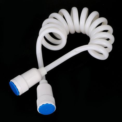 Tragbare Mini-Handbrause aus ABS für Toilette und Badewanne mit Pumpe und Adapter, 100–150 cm, Weiß (1/5)
