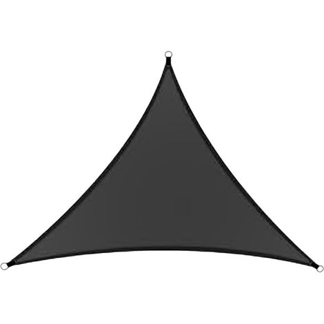 Foldable Triangle Sun Shade Sail Rainproof Triangular Shade Sail -6x6x6m-gris (1/5)