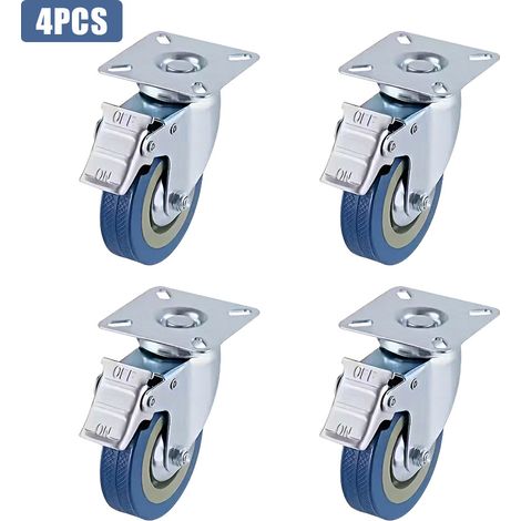 Roues en caoutchouc gris, roues légères en PVC, diables, chariots à plateau, roues universelles, roulettes spéciales pour climatiseurs, outils