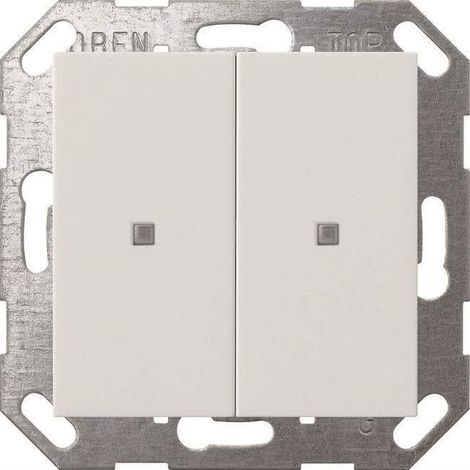 Gira Bilanciere a pulsante 2f OneKNX System 55 bianco puro [517303], 5173 03