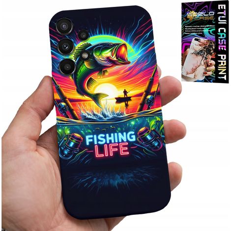 Custodia per Samsung Galaxy A32 4G - motivi di pesca, canna da pesca, retro (1/5)