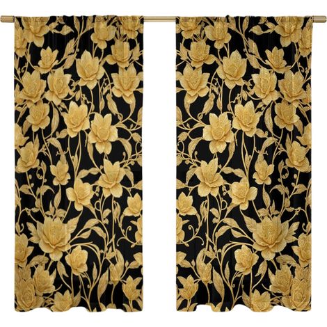 Tenda in voile decorativa con stampa floreale - Fiore 7, 130x160 cm