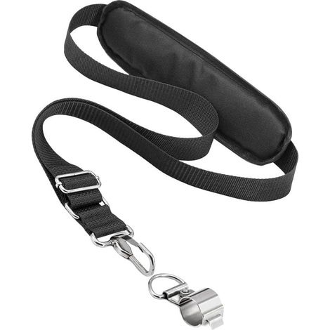 Sangle d'épaule réglable double rembourrée pour débroussailleuse souffleur de feuilles – Ajustement confortable 80 cm Noir (1/5)