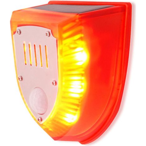 Détecteur de Mouvement Solaire 110DB avec Alarme Sonore et Lumineuse, Flash LED Avertissement pour Sécurité Maison Ferme Villa (1/5)