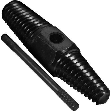 Ausdreher für abgebrochene und beschädigte Schrauben (1/2 Zoll und 3/4 Zoll), doppelseitig, mit Bohrschablone (schwarz) – 13 x 3,8 x 13 cm (1/4)