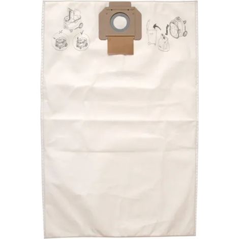 Mirka 8999100211 Fleece Dustbags for DE 1230/1242 Dust Extractors - Pack of 5