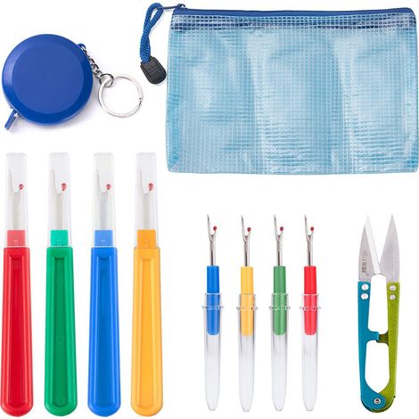 Herramienta de costura, cortador de costura combinado de dos tonos, tijeras de alto carbono, descosedor manual para ropa, pantalones y para abrir botones (1/4)
