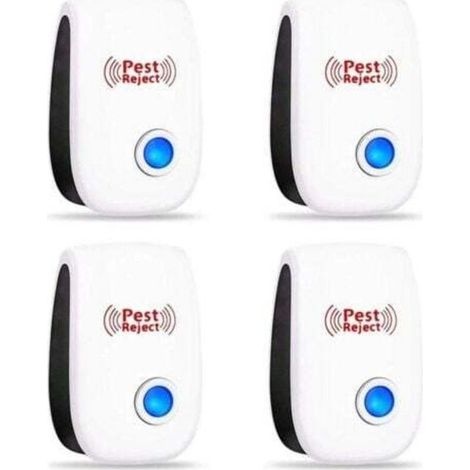 Répulsif Ultrason Anti-Rongeurs Insectes,Repulsif Moustique,Repulsif Anti Mouches Electrique Appareil Répulsif Souris Interieur,Moustique,Cafard,Fourmi,Araignée,100% Inoffensif (4 Paquets)--TRIMEC (1/5)