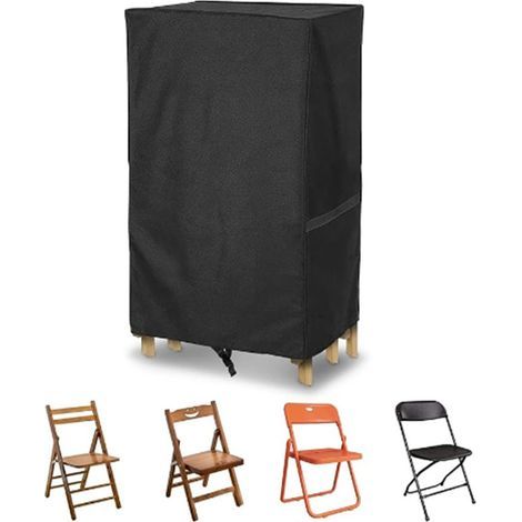 Housses pour Mobilier de Jardin, 210D Housse de Protection Imperméable, Tissu Oxford Housse Chaise Extérieur pour Chaise Longue Pliante, Coupe-Vent, Anti-UV Housse Fauteuil Jardin, 85x33x107 cm (1/5)
