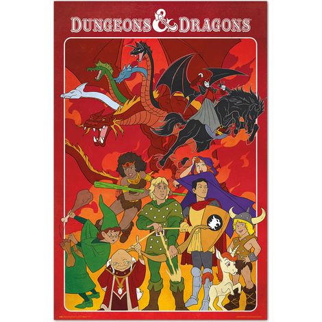 Grupo Erik Poster Dragones y Mazmorras - Laminas decorativas 61x91,5cm a todo color  Posters para pared ideal decoración habitación