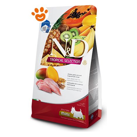 Farmina Dog N&D Tropical Adult Mini Pollo - Sacco 5 Kg - Cibo Secco Cani