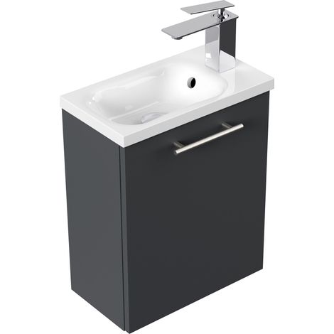 Gäste WC Badmöbel Pico Slimline 40cm SoftClose grafit