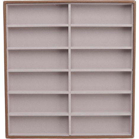 Plateau de présentation pour lunettes de soleil, étui de rangement en polyuréthane imitation bois, 12 compartiments, pour ranger vos lunettes à la maison