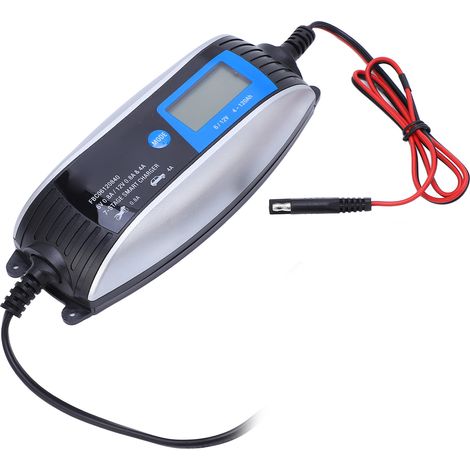 Intelligentes Ladegerät mit LCD-Display, automatischer Batterieerhaltung, Verpolungsschutz, 180–240 V Wechselstrom, EU-Stecker (1/5)