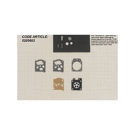 Kit di riparazione carburatore adattabile Walbro per macchine Stihl. Sostituisce origine: K1-wtf, 41470071700.