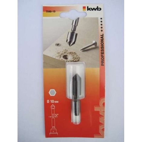 Broca avellanadora kwb 704610 ángulo 90° 10 mm