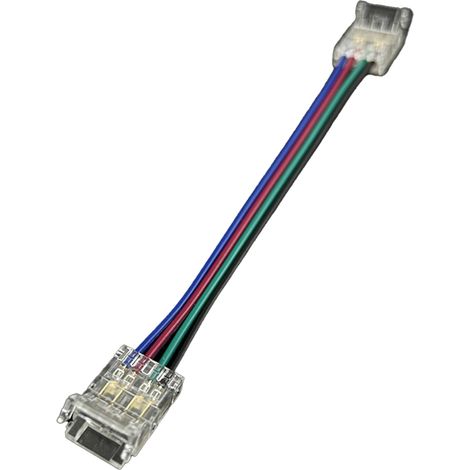 10 Pezzi Connettore Trasparente Invisibile 10mm RGB 4 PIN per Collegare Strisce LED